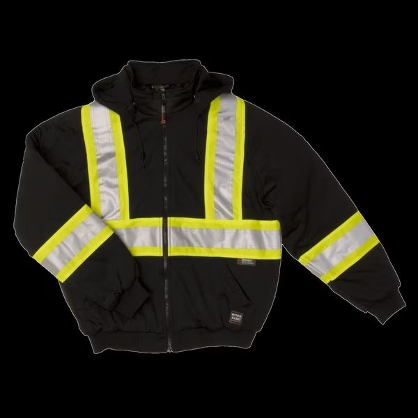 Insulated Safety Hoodie, S47431-BLK-5XL, Tough Duck, Mfr#: S47431