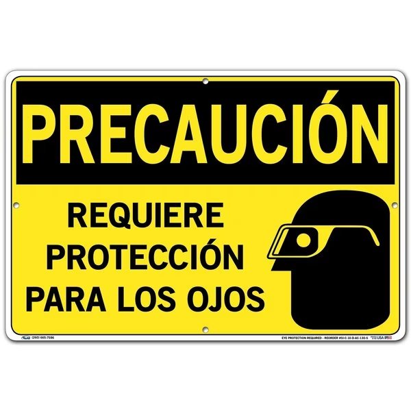 SIGN-CAUTION-10, 18.5X12.5 ALUM COMP .130, VESTIL, Mfr# SI-C-10-D-AC-130-S