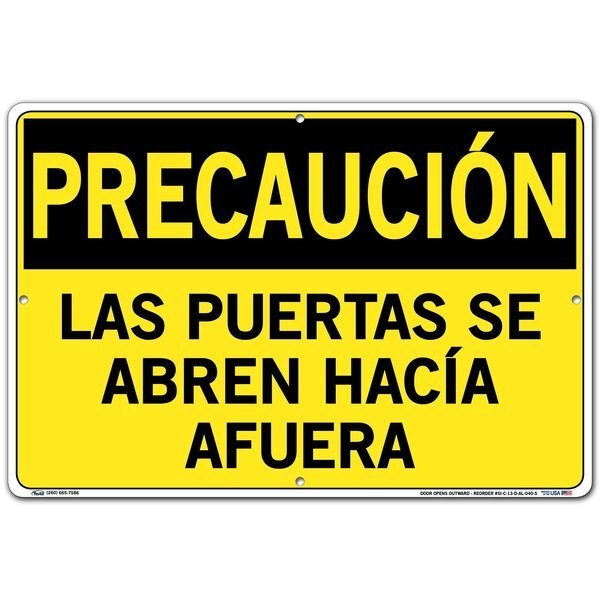 SIGN-CAUTION-13, 18.5X12.5 ALUMINUM .040, VESTIL, Mfr# SI-C-13-D-AL-040-S