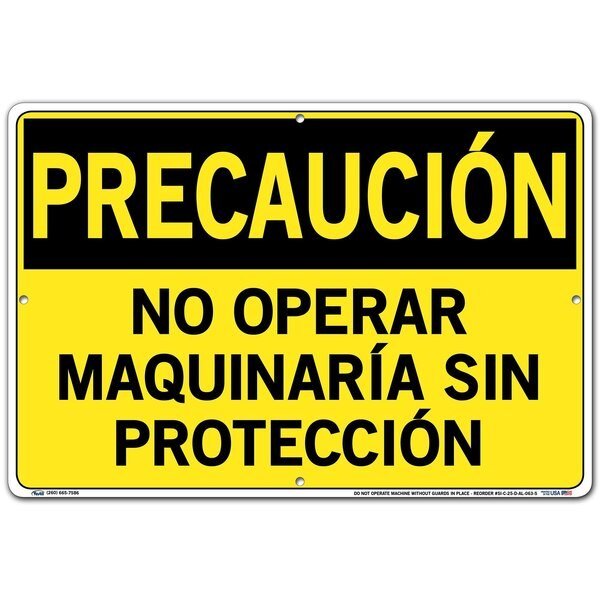 SIGN-CAUTION-25 18.5X12.5 ALUMINUM .063, VESTIL, Mfr# SI-C-25-D-AL-063-S