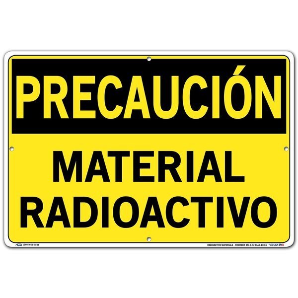 SIGN-CAUTION-47 18.5X12.5 ALUM COMP .130, VESTIL, Mfr# SI-C-47-D-AC-130-S
