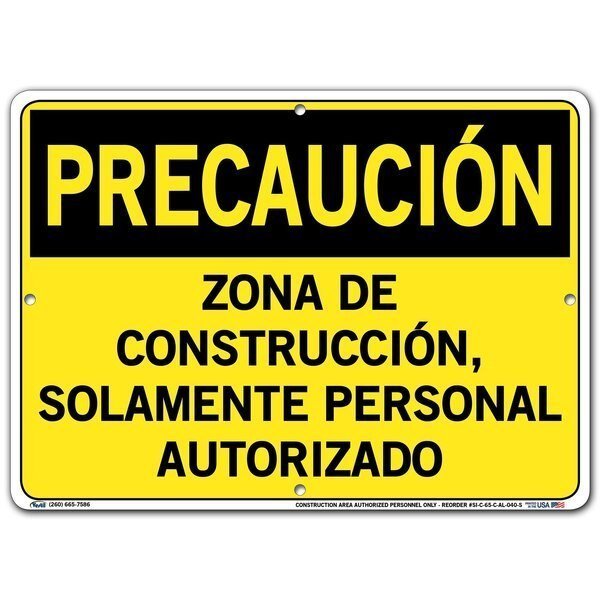 SIGN-CAUTION-65 14.5X10.5 ALUMINUM .040, VESTIL, Mfr# SI-C-65-C-AL-040-S
