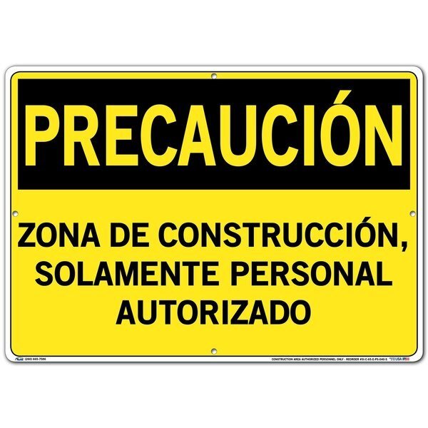 SIGN-CAUTION65 20.5X14.5 POLYSTYRENE.040, VESTIL, Mfr# SI-C-65-E-PS-040-S