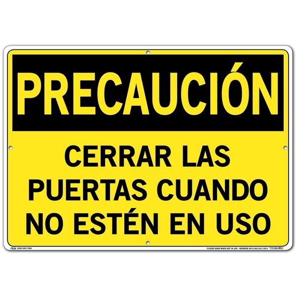 SIGN-CAUTION-66 20.5X14.5 ALUM COMP .130, VESTIL, Mfr# SI-C-66-E-AC-130-S