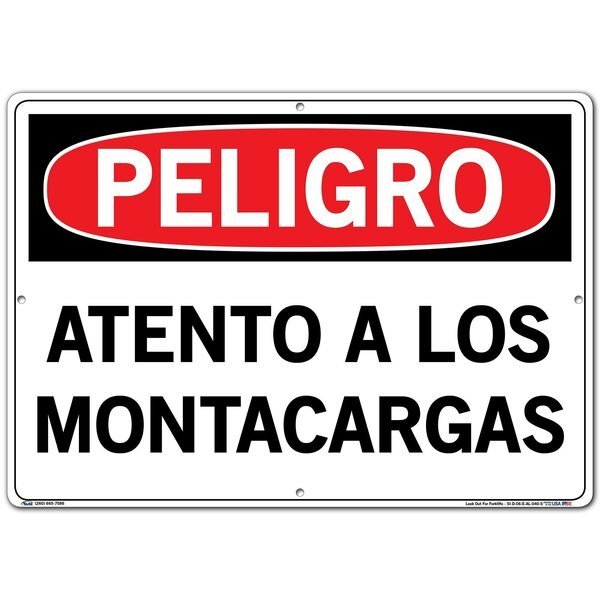SIGN-DANGER-06, 20.5X14.5 ALUMINUM .040, VESTIL, Mfr# SI-D-06-E-AL-040-S