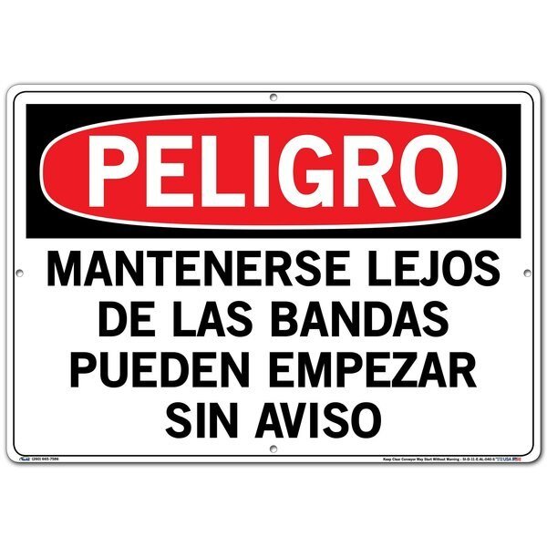 SIGN-DANGER-11, 20.5X14.5 ALUMINUM .040, VESTIL, Mfr# SI-D-11-E-AL-040-S
