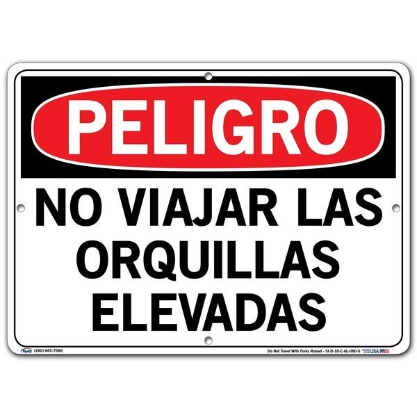 SIGN-DANGER-18, 14.5X10.5 ALUMINUM .080, VESTIL, Mfr# SI-D-18-C-AL-080-S