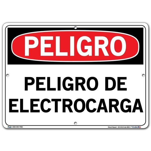 SIGN-DANGER-42 14.5X10.5 ALUMINUM .080, VESTIL, Mfr# SI-D-42-C-AL-080-S