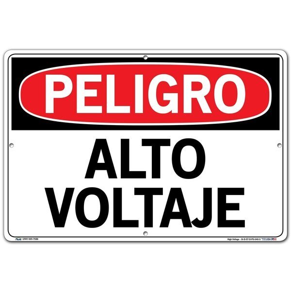 SIGN-DANGER-57 18.5X12.5 POLYSTYRENE.040, VESTIL, Mfr# SI-D-57-D-PS-040-S