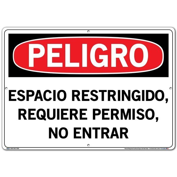 SIGN-DANGER-60 20.5X14.5 ALUM COMP .130, VESTIL, Mfr# SI-D-60-E-AC-130-S