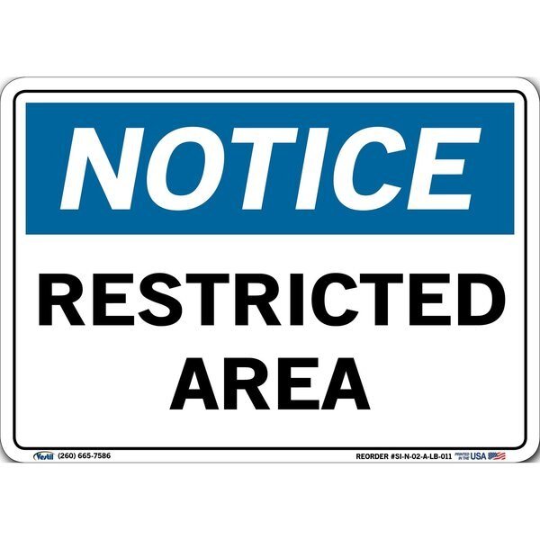 Vinyl Label Sign, 7-1/2