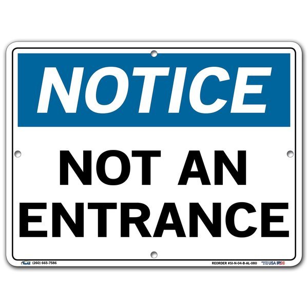 Aluminum Sign, 9-1/2