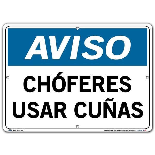 Sign-Notice-08, 14.5x10.5, Aluminum, .080, VESTIL, Mfr# SI-N-08-C-AL-080-S