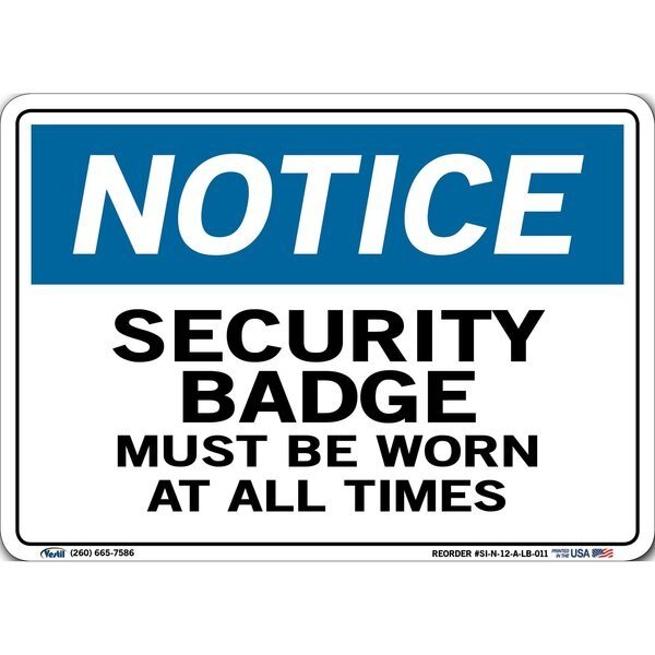 Vinyl Label Sign, 7-1/2