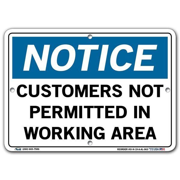Aluminum Sign, 7-1/2