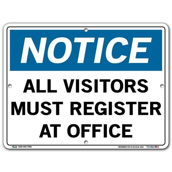 Aluminum Sign, 9-1/2