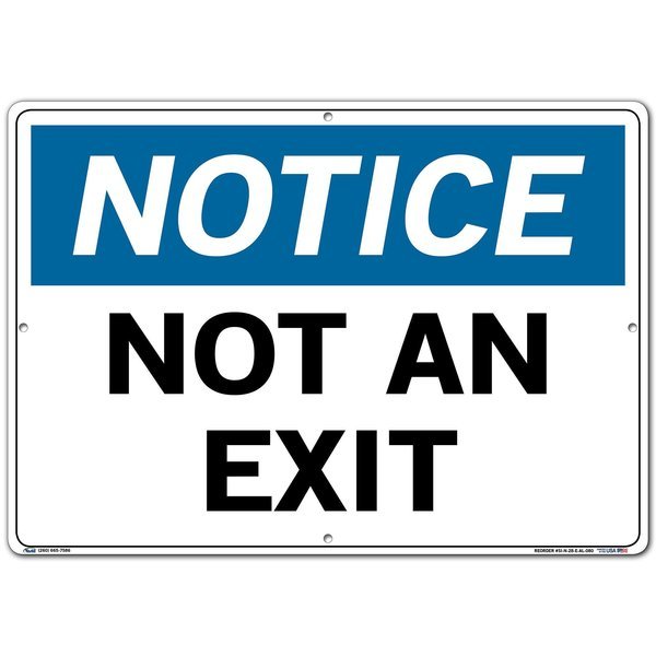 Sign-Notice-28 20.5X14.5 Aluminum .080, VESTIL, Mfr# SI-N-28-E-AL-080