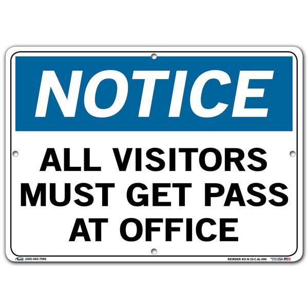 Aluminum Sign, 10-1/2