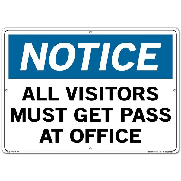 Aluminum Sign, 14-1/2