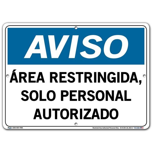 Aluminum Sign, 10-1/2