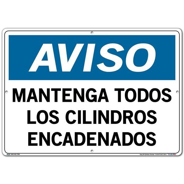 Sign-Notice-47, 20.5x14.5, Alum, Comp, .130, VESTIL, Mfr# SI-N-47-E-AC-130-S