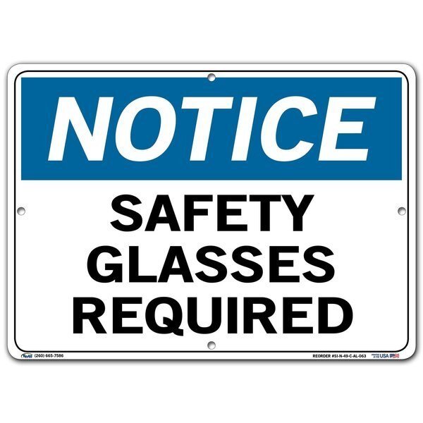 Sign-Notice-49 14.5X10.5 Aluminum .063, VESTIL, Mfr# SI-N-49-C-AL-063