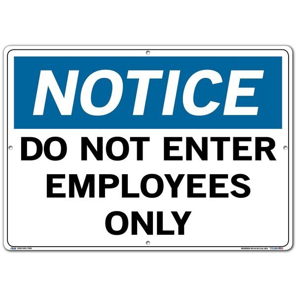 Aluminum Sign, 14-1/2