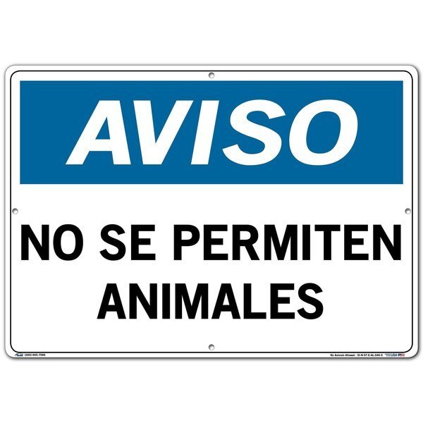 Sign-Notice-57, 20.5x14.5, Aluminum, .040, VESTIL, Mfr# SI-N-57-E-AL-040-S