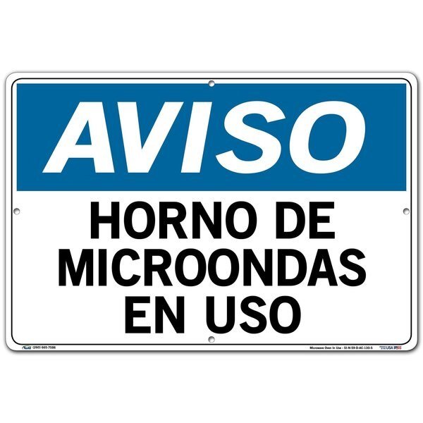 Sign-Notice-59, 18.5x12.5, Alum, Comp, .130, VESTIL, Mfr# SI-N-59-D-AC-130-S