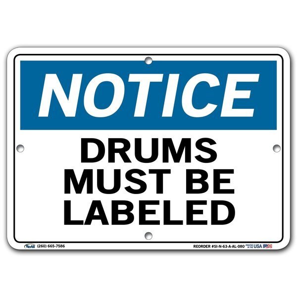 Aluminum Sign, 7-1/2