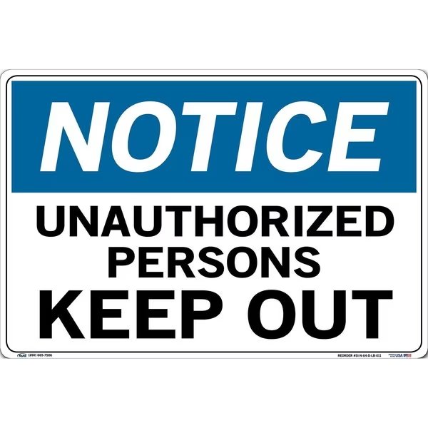 Vinyl Label Sign, 12-1/2