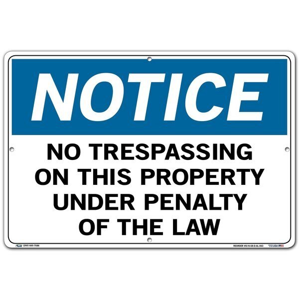 Aluminum Sign, 12-1/2