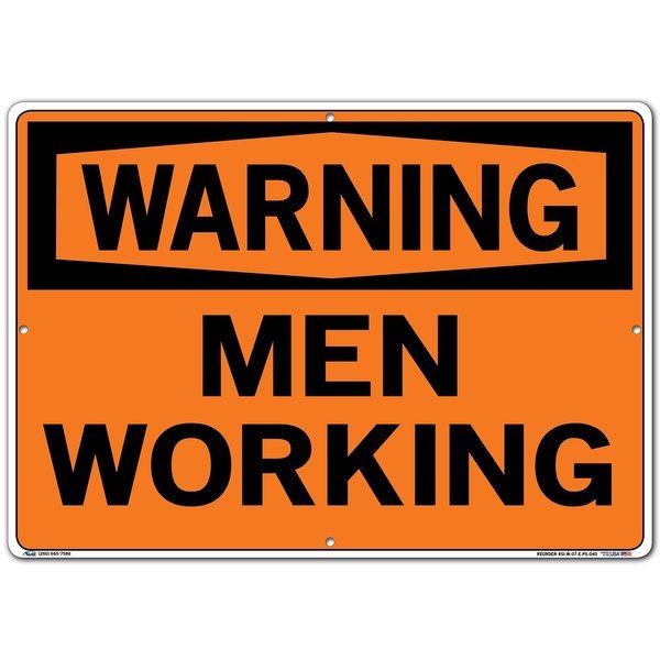 Sign-Warning07 20.5X14.5 Polystyrene.040, SI-W-07-E-PS-040, VESTIL, Mfr# SI-W-07-E-PS-040