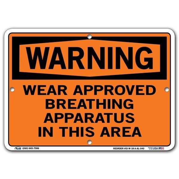 Sign-Warning-18 10.5X7.5 Aluminum .040, VESTIL, Mfr# SI-W-18-A-AL-040
