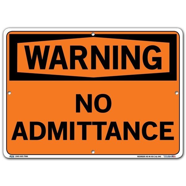 Aluminum Sign, 10-1/2