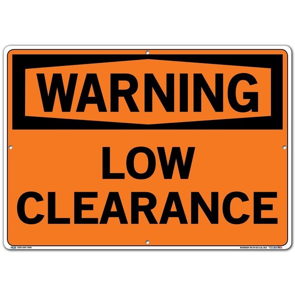 Sign-Warning-56 20.5X14.5 Aluminum .063, SI-W-56-E-AL-063, VESTIL, Mfr# SI-W-56-E-AL-063