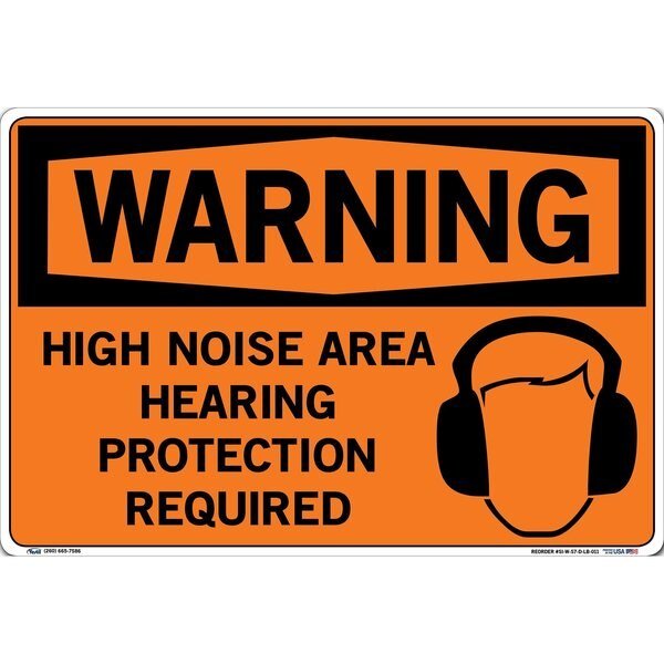 Vinyl Label Sign, 12-1/2