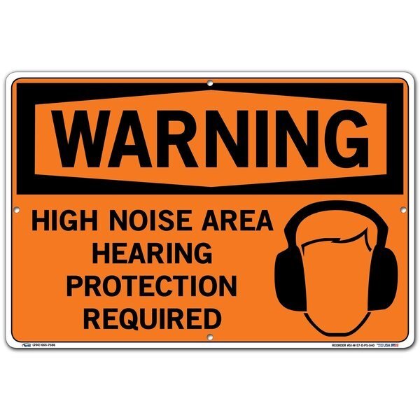 Sign-Warning57 18.5X12.5 Polystyrene.040, VESTIL, Mfr# SI-W-57-D-PS-040