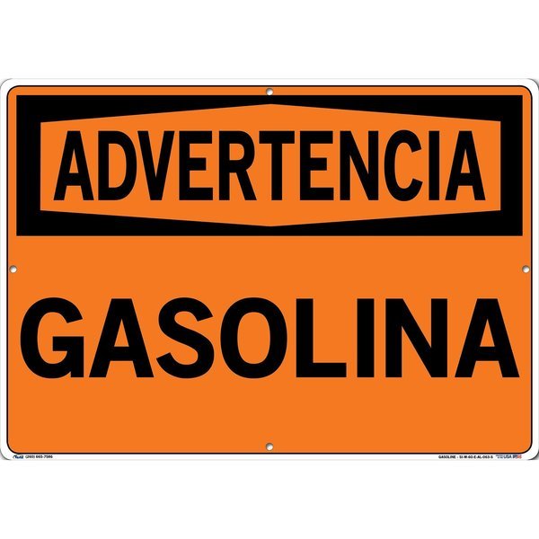 Sign-Warning-60, 20.5x14.5, Aluminum, .063, VESTIL, Mfr# SI-W-60-E-AL-063-S