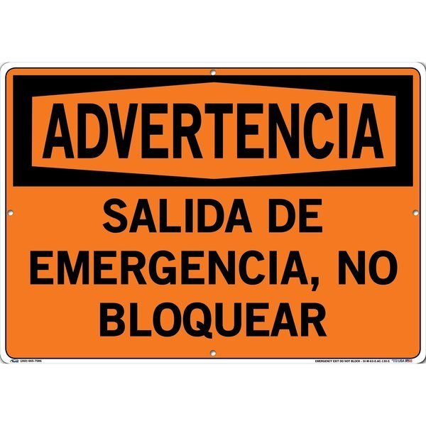 Sign-Warning-63, 20.5x14.5, Alum, Comp, .130, VESTIL, Mfr# SI-W-63-E-AC-130-S