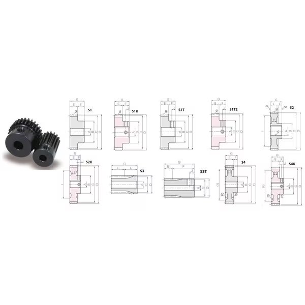 Steel Spur Gears, KHK GEARS, Mfr# SS1-45