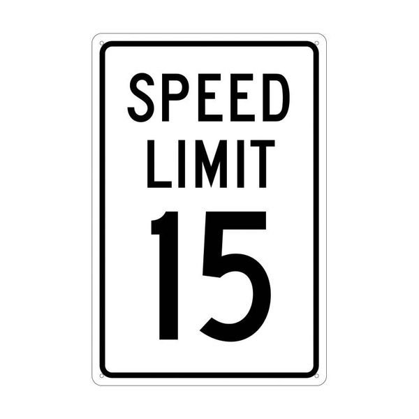Speed Limit 15 Sign, TM19G, NMC, Mfr# TM19G