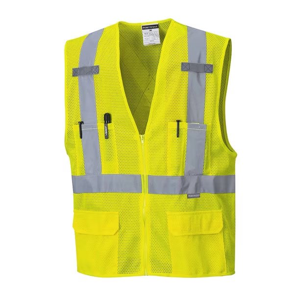 Atlanta Hi-Vis Mesh Vest, Med, PORTWEST, Mfr# US370