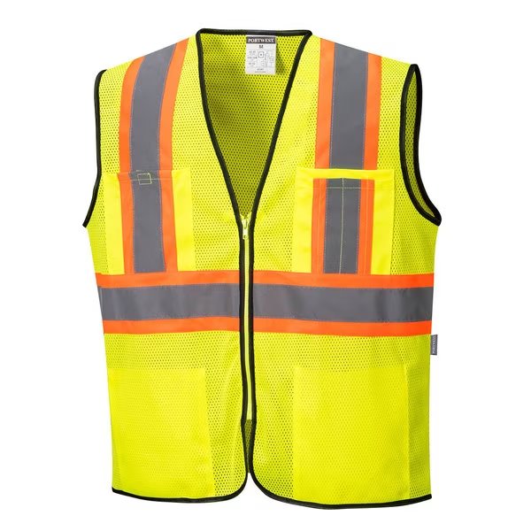 Frisco Contrast Hi-Vis Vest, XL, PORTWEST, Mfr# US381