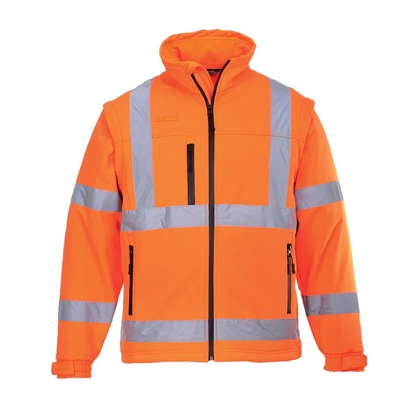 Hi-Vis Softshell Jacket, L, PORTWEST, Mfr# US428