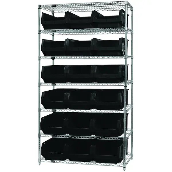 Shelving Unit, Wire, Quantum Storage Systems, Mfr#: WR7-532BK