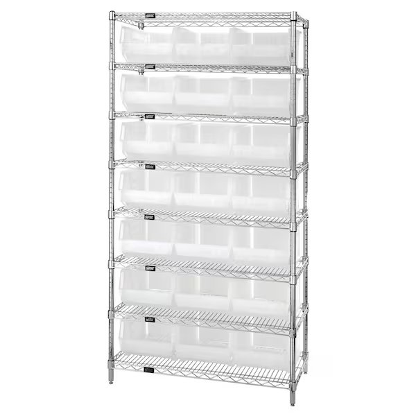 Shelving Unit, Wire, Quantum Storage Systems, Mfr#: WR8-255CL