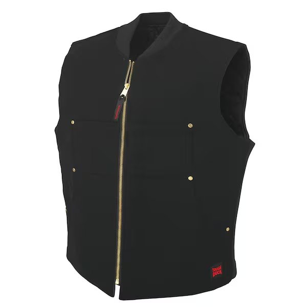 Mens Moto Vest Black LT, Tough Duck, Mfr#: WV043-BLACK-LT