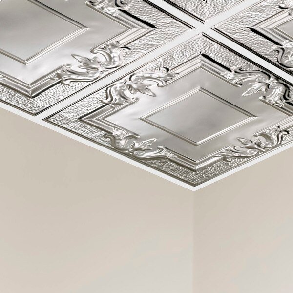 Niagara Ceiling Tile, 24 in W x 24 in L, 5 PK, GREAT LAKES TIN, Mfr# Y5404