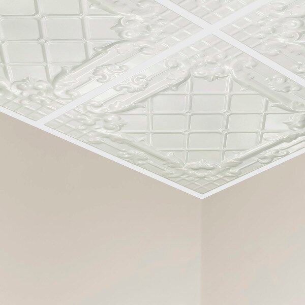 Toledo Ceiling Tile, 24 in W x 24 in L, 5 PK, GREAT LAKES TIN, Mfr# Y5500